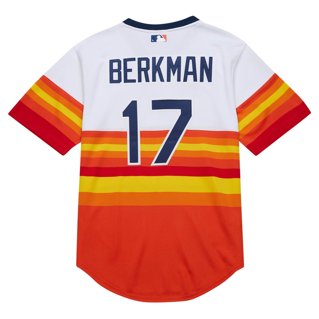 Houston Astros Lance Berkman White 2004 Cooperstown Collection Throwback Baseball Jersey