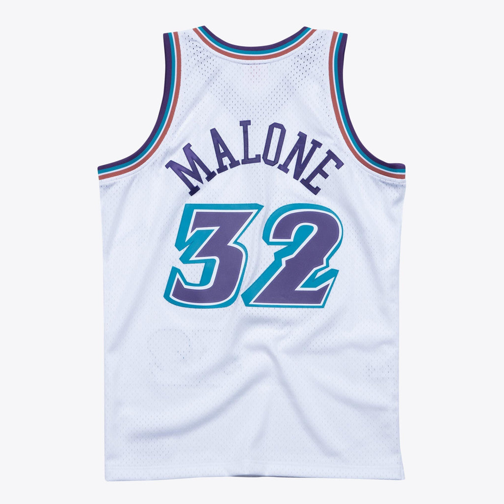 Utah Jazz Karl Malone 1996 Hardwood Classics Swingman Jersey - White