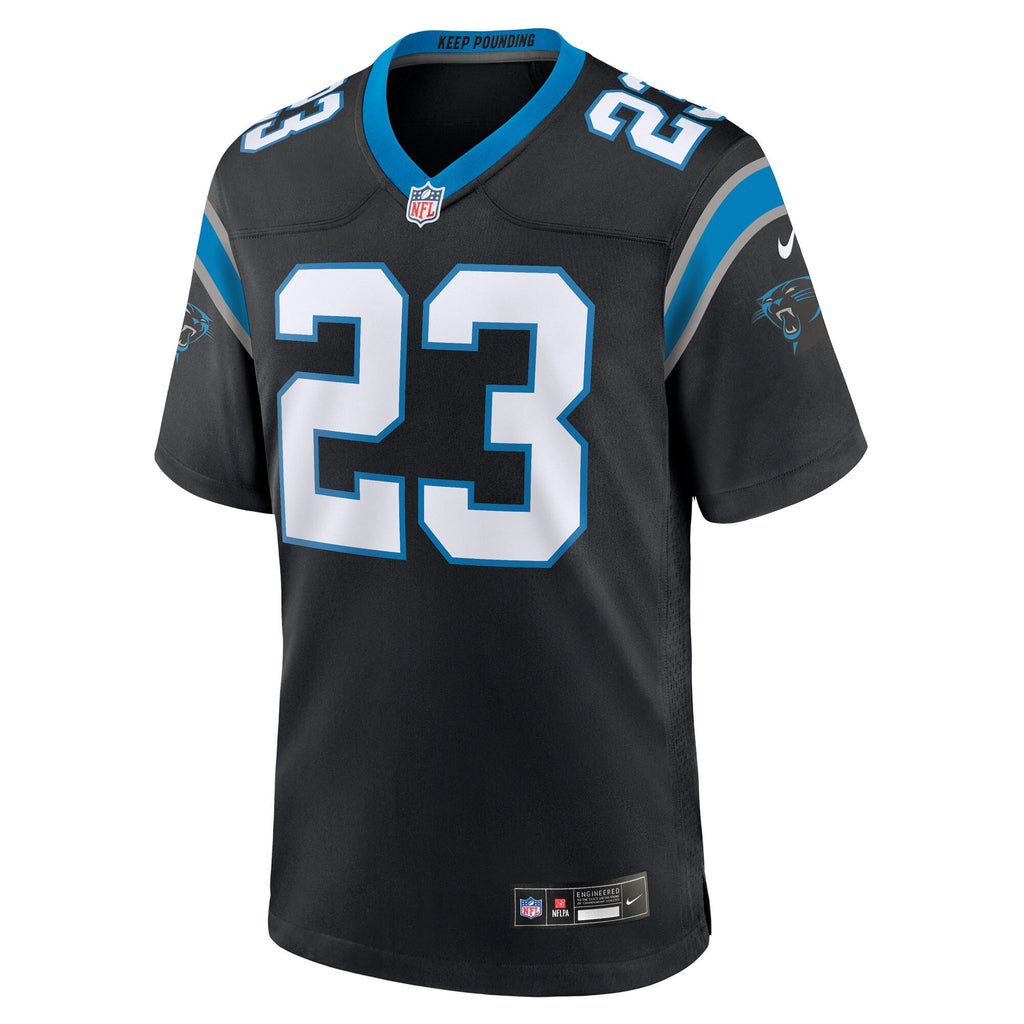 Carolina Panthers Trevor Etienne Black Team Game Football Jersey