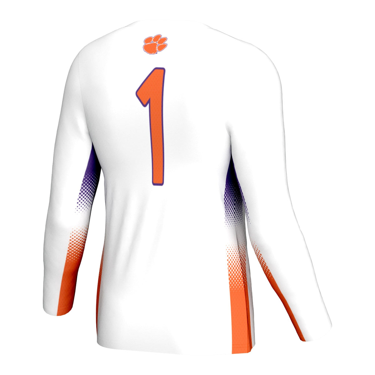 #1 Clemson Tigers Lightweight Volleyball Jersey - White