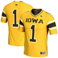 Gold Iowa Hawkeyes Lightweight Collegiate Football Fashion Jersey