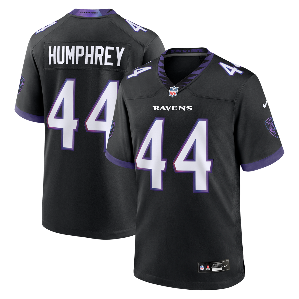 Baltimore Ravens Marlon Humphrey Black Alternate Game Football Jersey