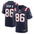 New England Patriots Efton Chism III Navy Team Game Football Jersey