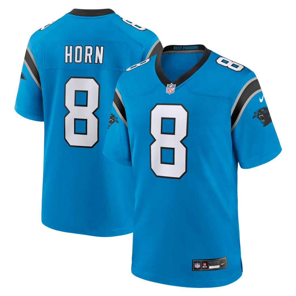 Carolina Panthers Jaycee Horn Blue Alternate Game Football Jersey