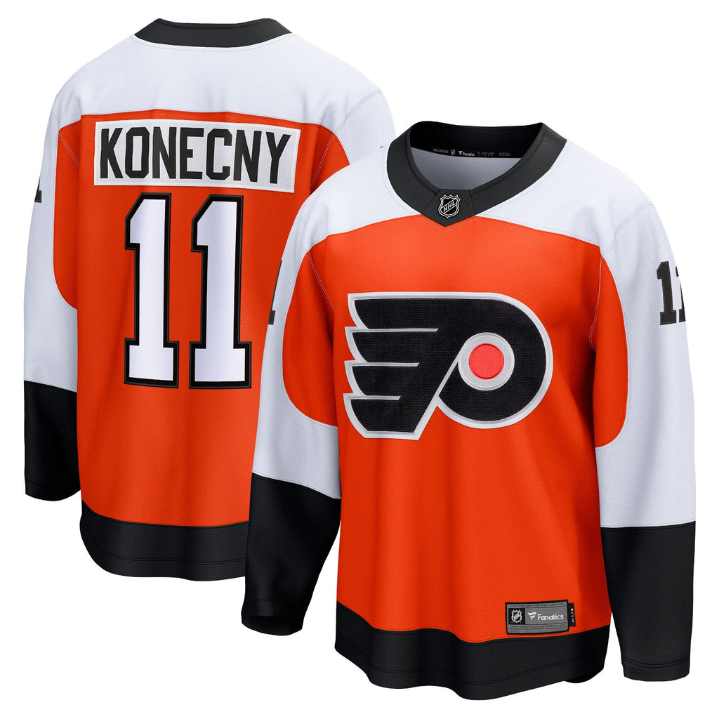 Philadelphia Flyers Travis Konecny Orange Home Breakaway Hockey Jersey