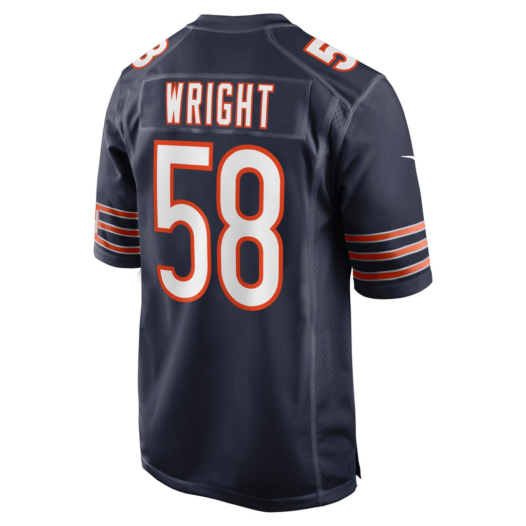 Chicago Bears Darnell Wright Navy Game Football Jersey