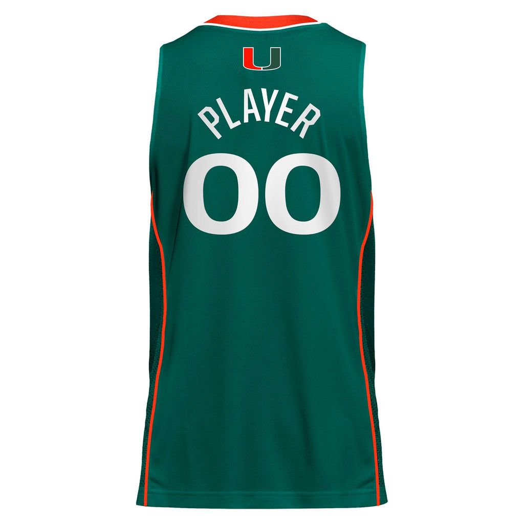 Miami Hurricanes Pick-A-Player NIL Basketball Jersey - Green
