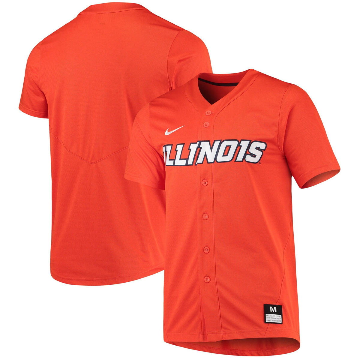 Orange Illinois Fighting Illini Replica Baseball Jersey