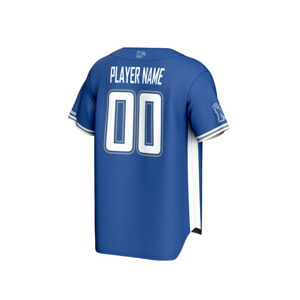 Memphis Tigers Lightweight Collegiate Baseball NIL Pick-A-Player Fashion Jersey - Royal