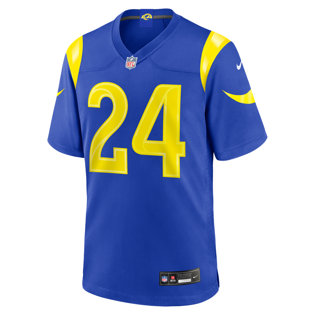 Los Angeles Rams Blake Corum Royal Game Football Jersey