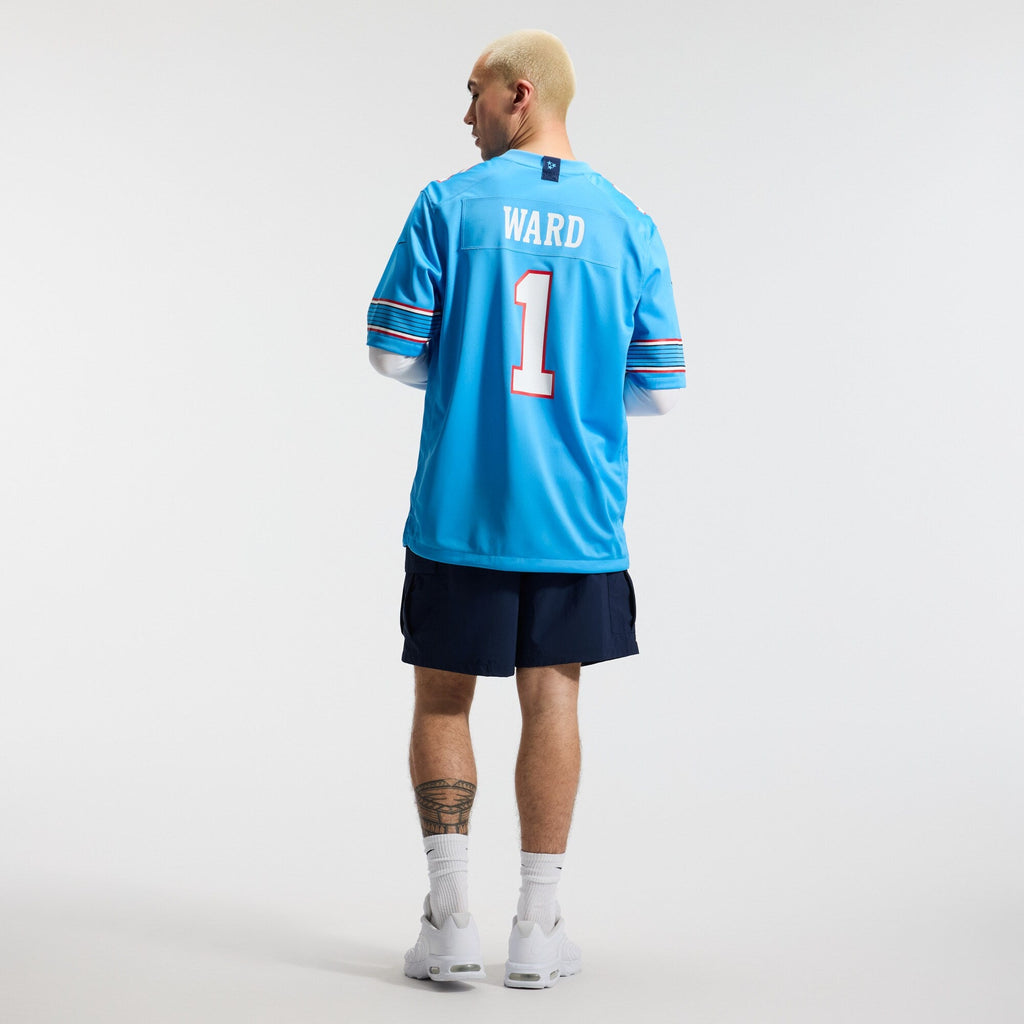 Tennessee Titans Cameron Ward Light Blue Game Football Jersey