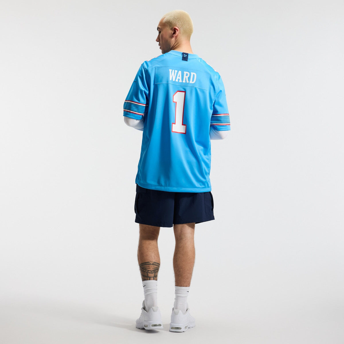 Tennessee Titans Cameron Ward Light Blue Game Football Jersey