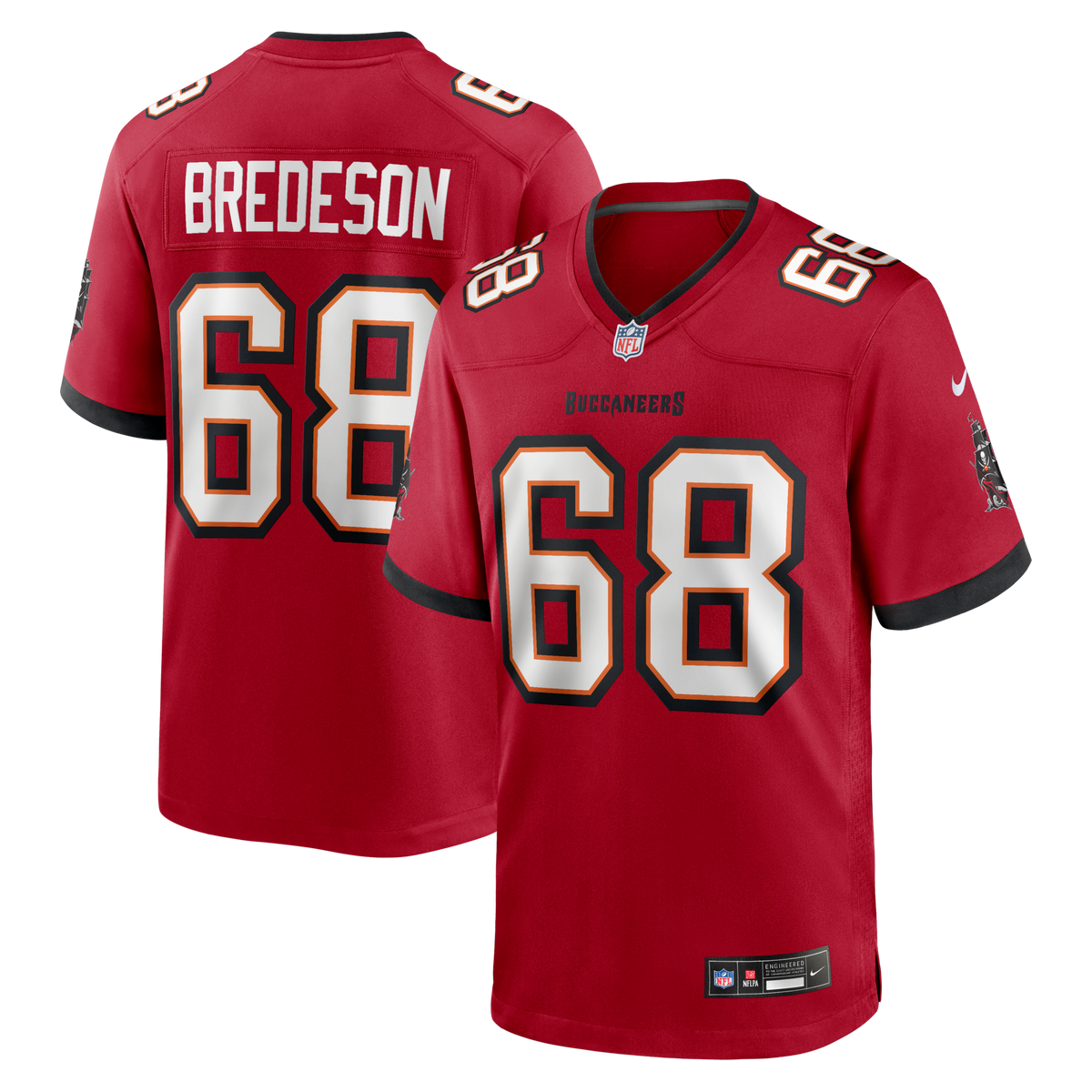 Tampa Bay Buccaneers Ben Bredeson Red Game Football Jersey