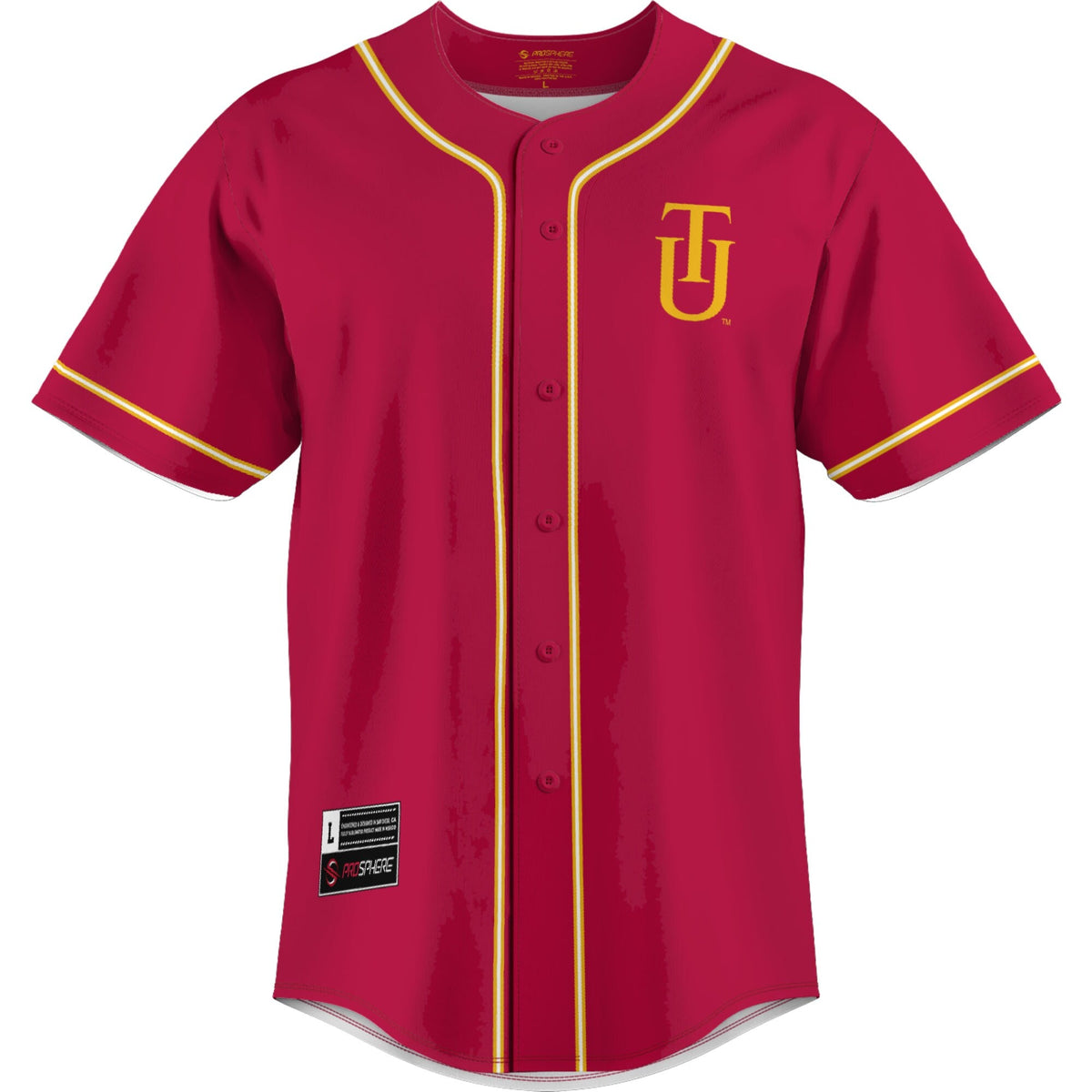 Tuskegee Golden Tigers Lightweight Baseball Jersey - Crimson