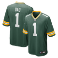 Green Bay Packers Number 1 Dad Green Game Football Jersey