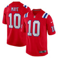 New England Patriots Drake Maye Red Player Game Football Jersey