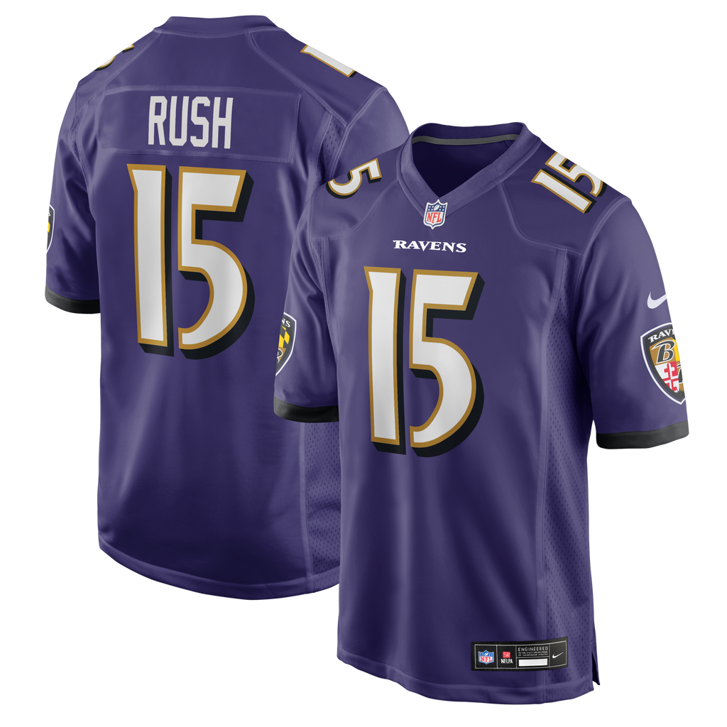 Baltimore Ravens Cooper Rush Purple Team Game Football Jersey