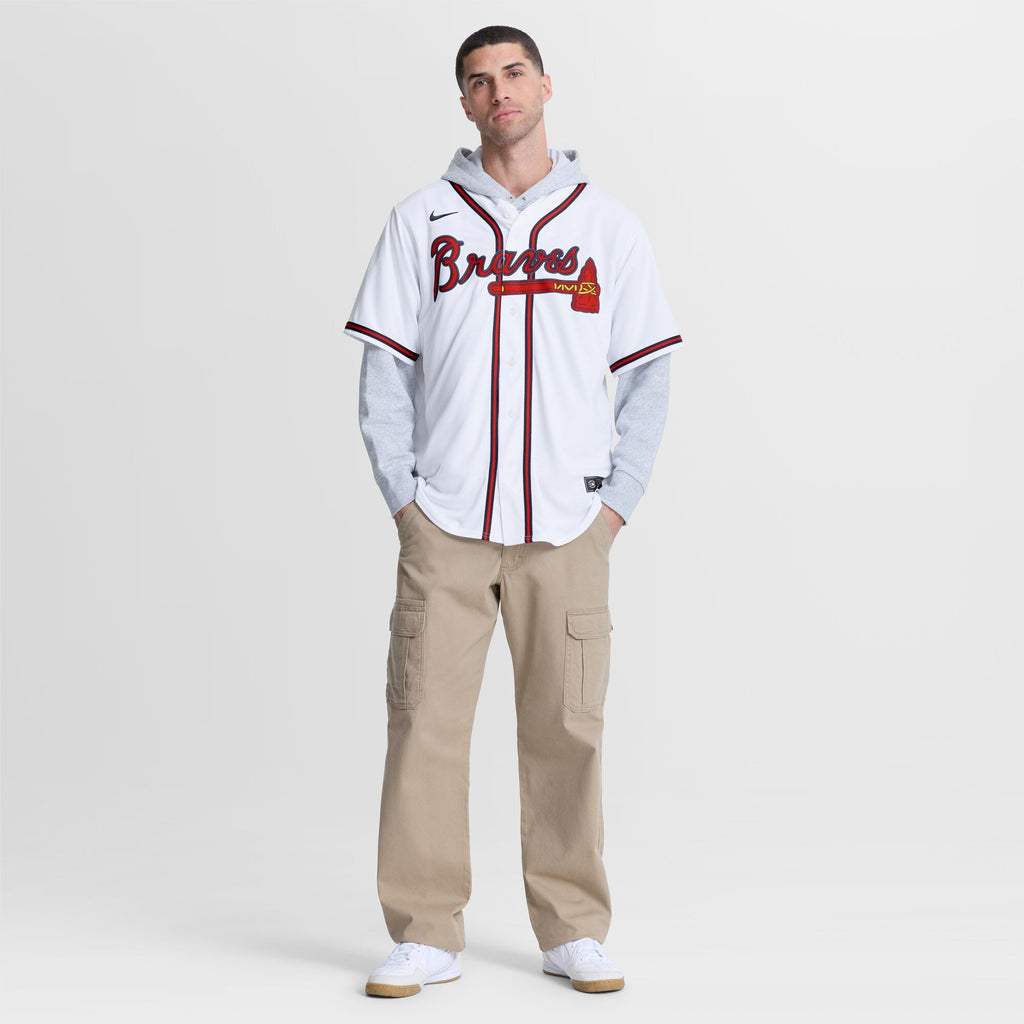 Atlanta Braves Lane Thomas White Home Replica Baseball Jersey
