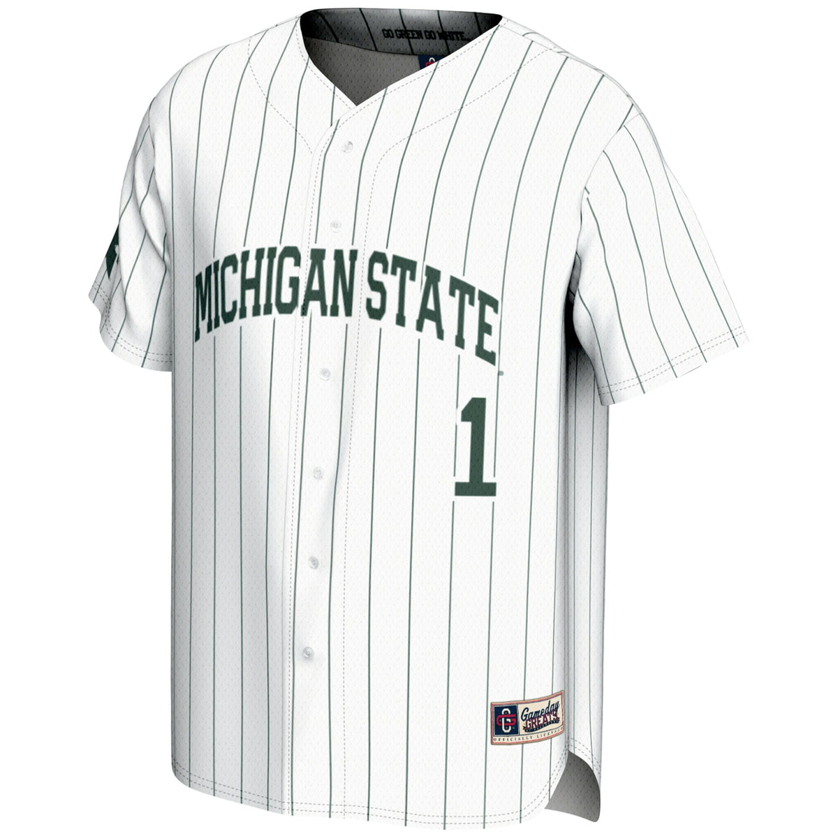 #1 White Michigan State Spartans Lightweight Baseball Jersey