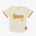 Cream Tennessee Volunteers Mesh Button-Up Batting Practice Baseball Jersey