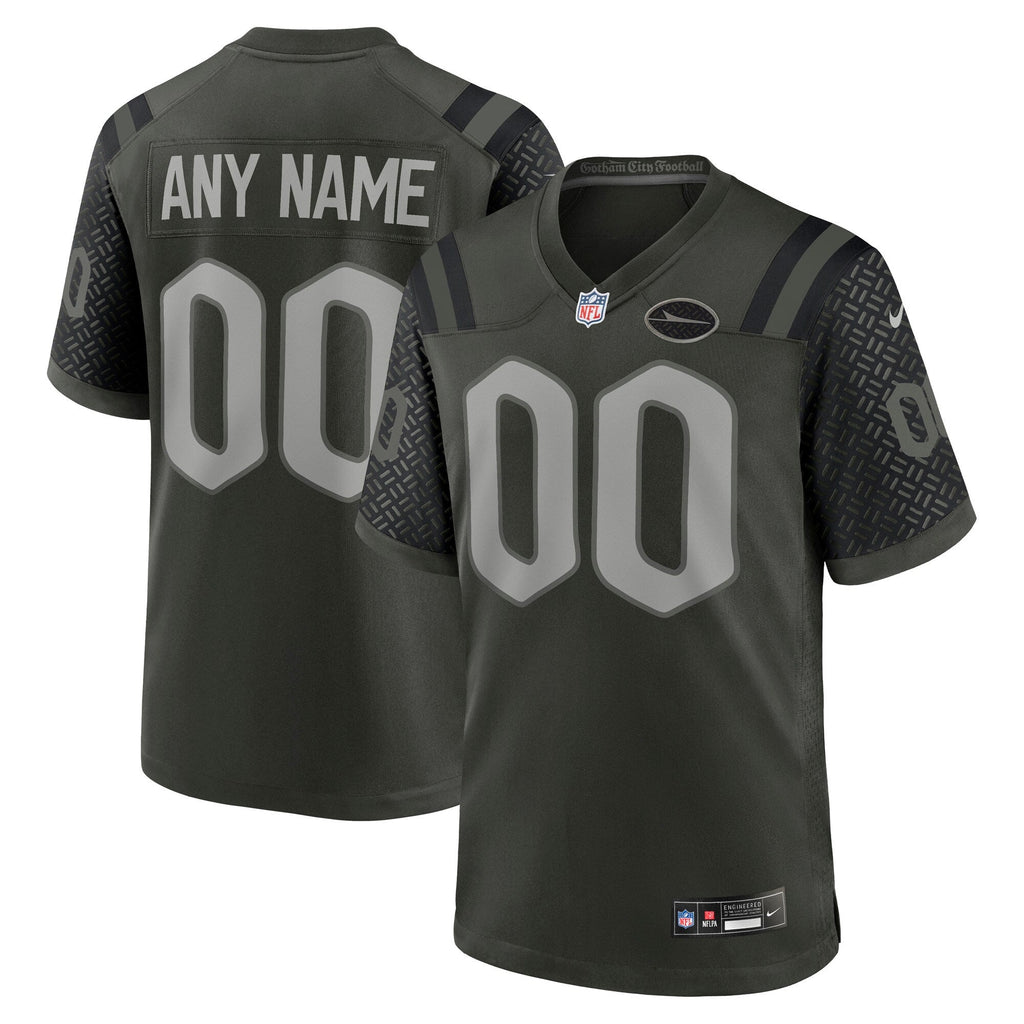 New York Jets Green 2025 Rivalries Collection Custom Game Football Jersey