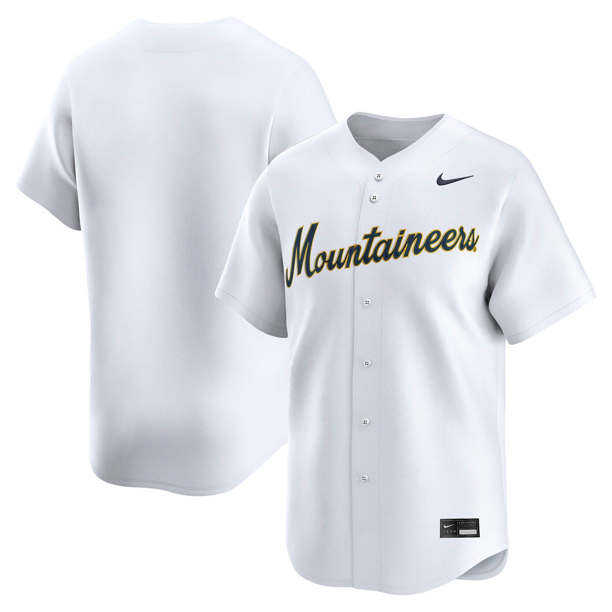 White West Virginia Mountaineers Baseball Limited Jersey