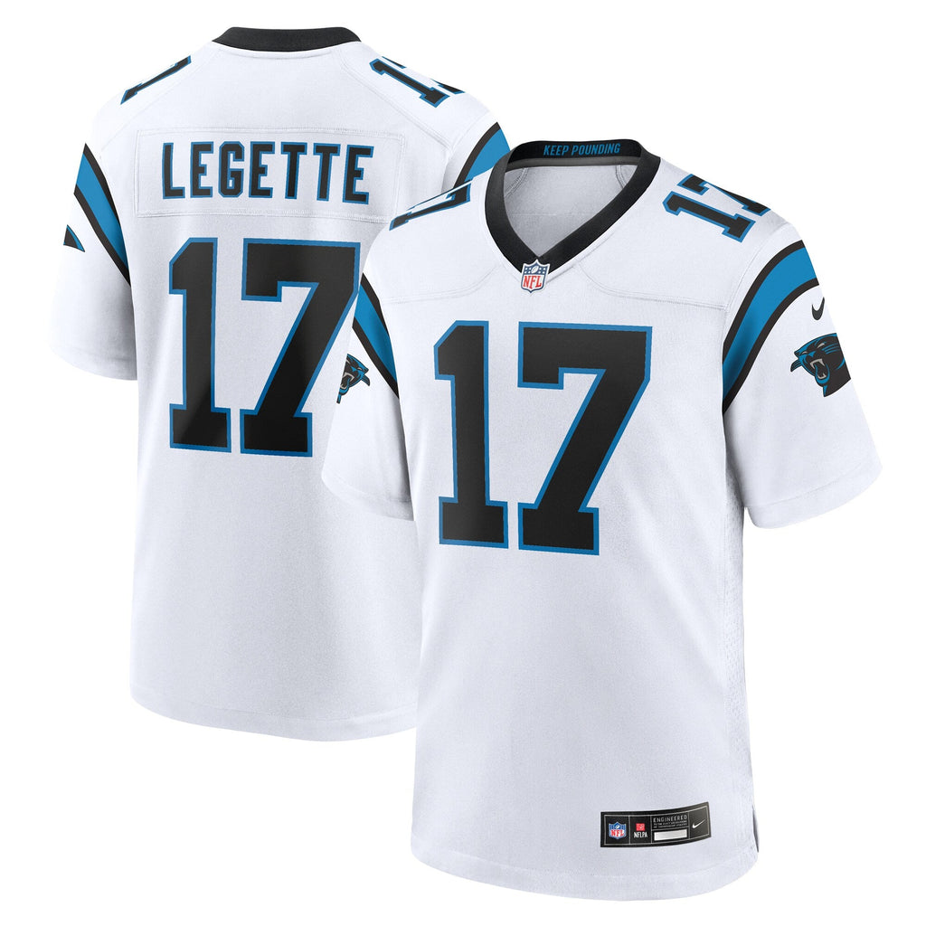 Carolina Panthers Xavier Legette White Game Football Jersey