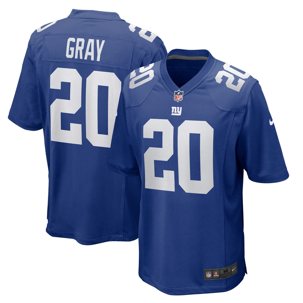 New York Giants Eric Gray Royal Team Game Football Jersey