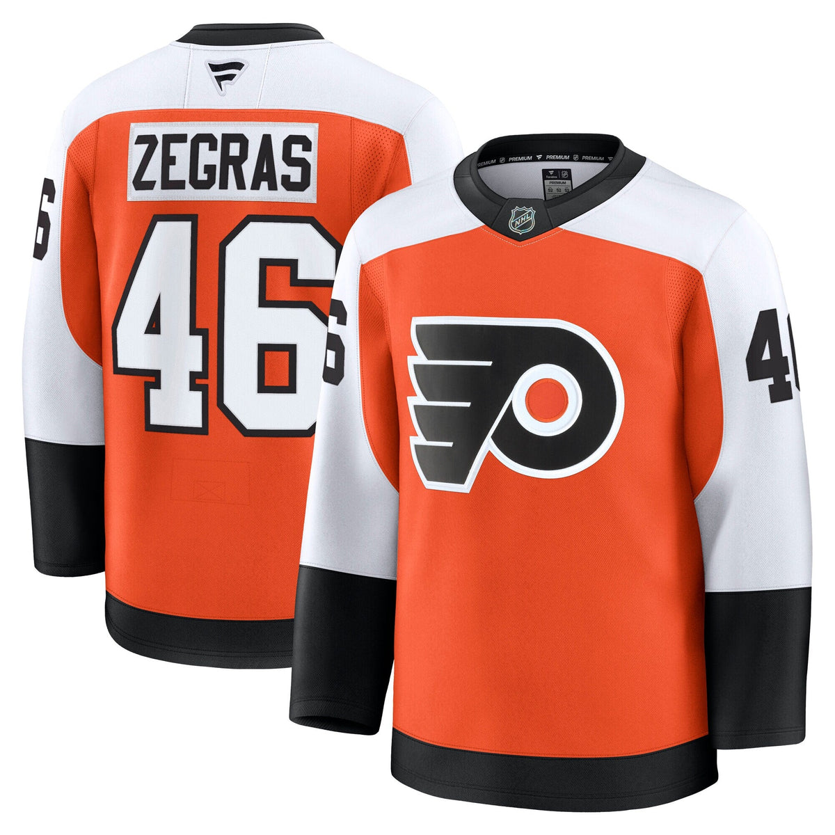 Philadelphia Flyers Trevor Zegras Orange Home Premium Jersey