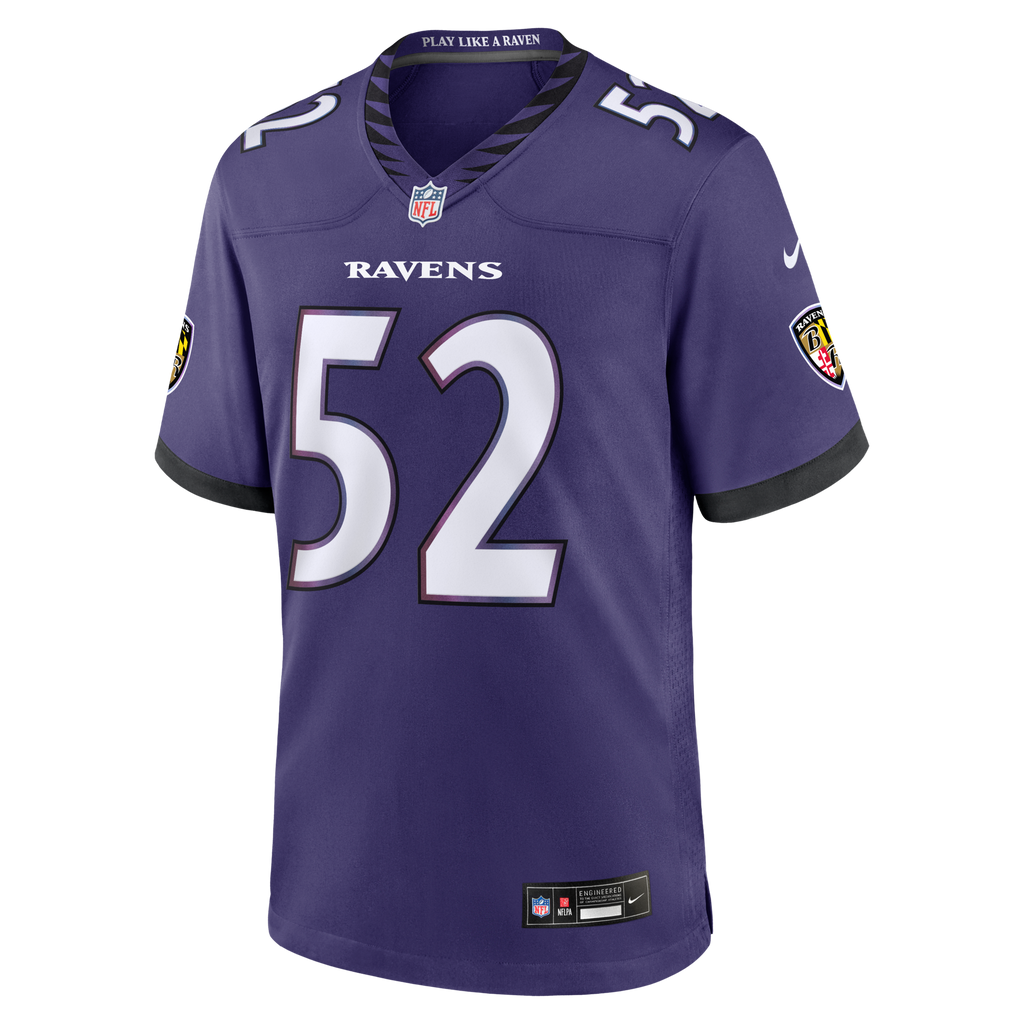 Baltimore Ravens Ray Lewis Purple Team Retired Player Game Football Jersey