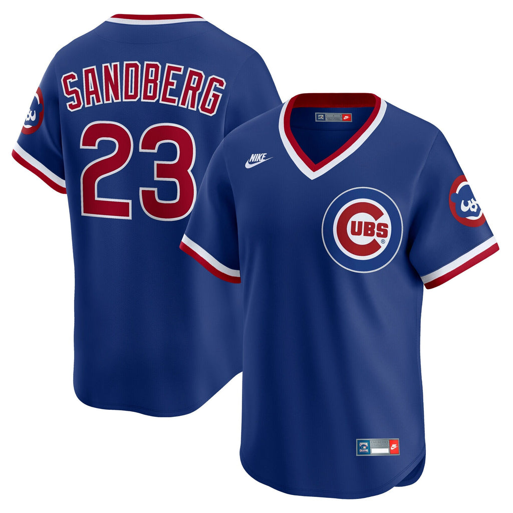 Chicago Cubs Ryne Sandberg Royal Throwback Cooperstown Collection Limited Baseball Jersey