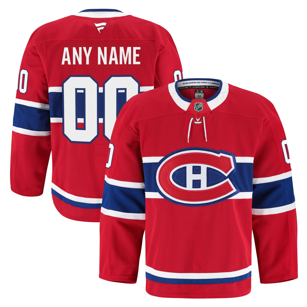 Montreal Canadiens Red Home Pro Custom Jersey