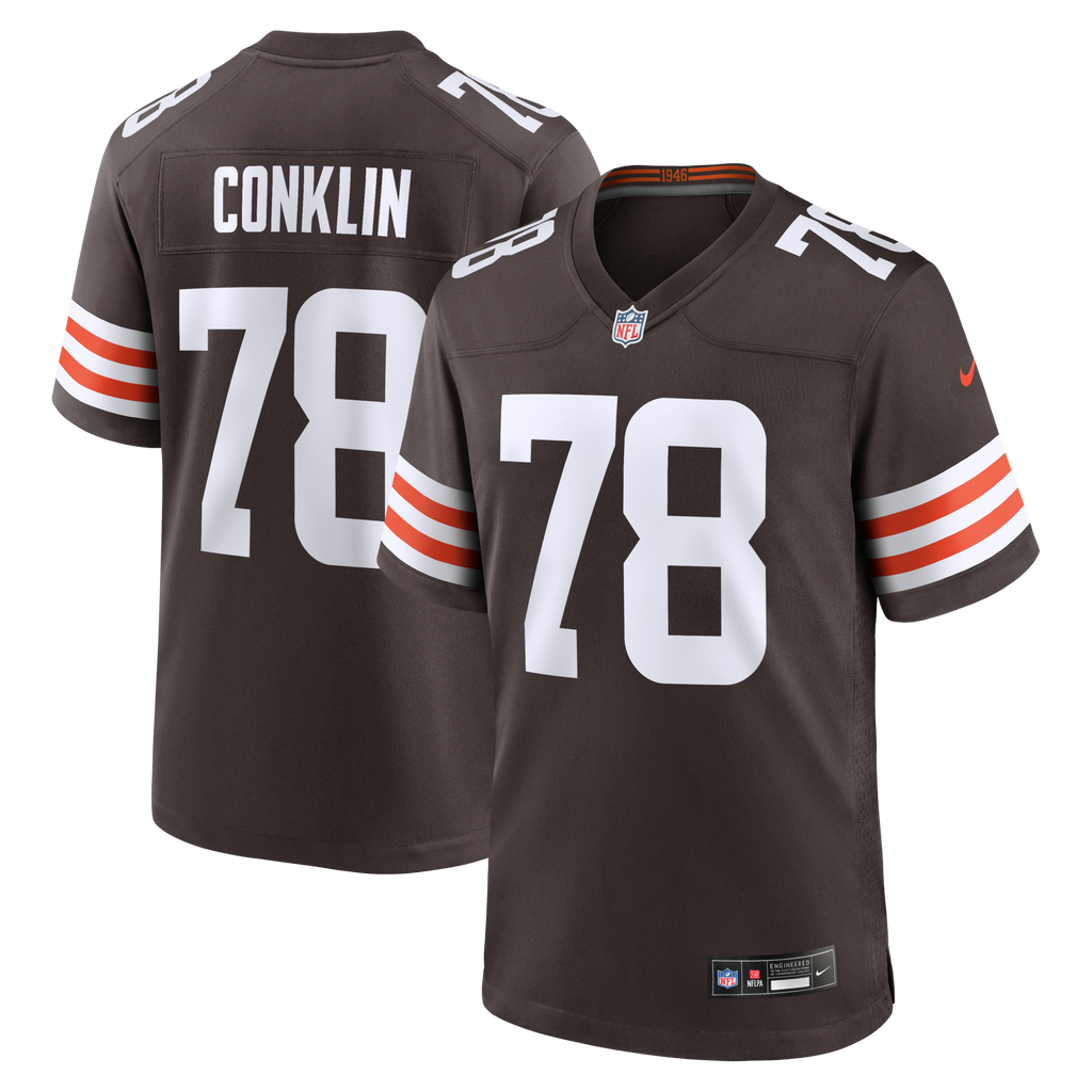 Cleveland Browns Jack Conklin Brown Game Player Football Jersey