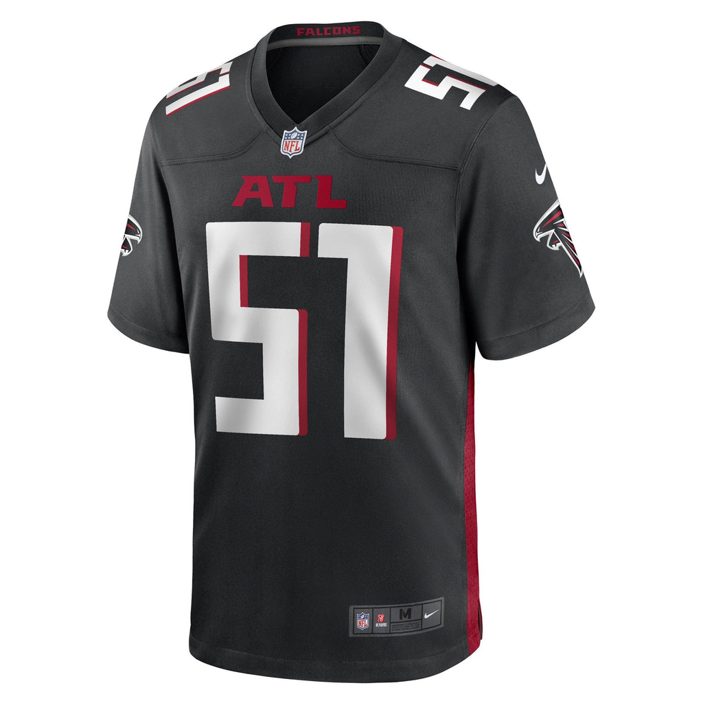 DeAngelo Malone Atlanta Falcons Black Game Player Football Jersey