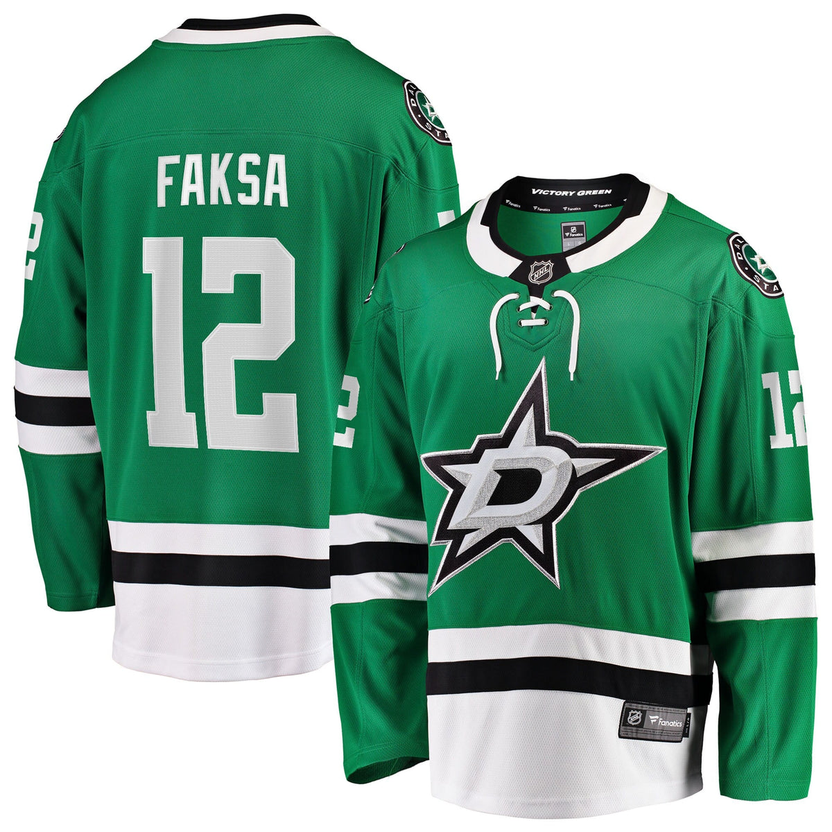 Dallas Stars Radek Faksa Kelly Green Home Breakaway Hockey Jersey