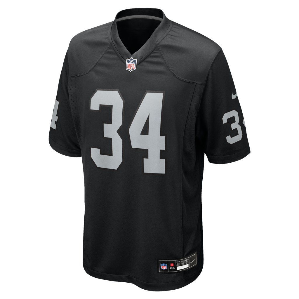 Las Vegas Raiders Bo Jackson Black Game Retired Player Football Jersey