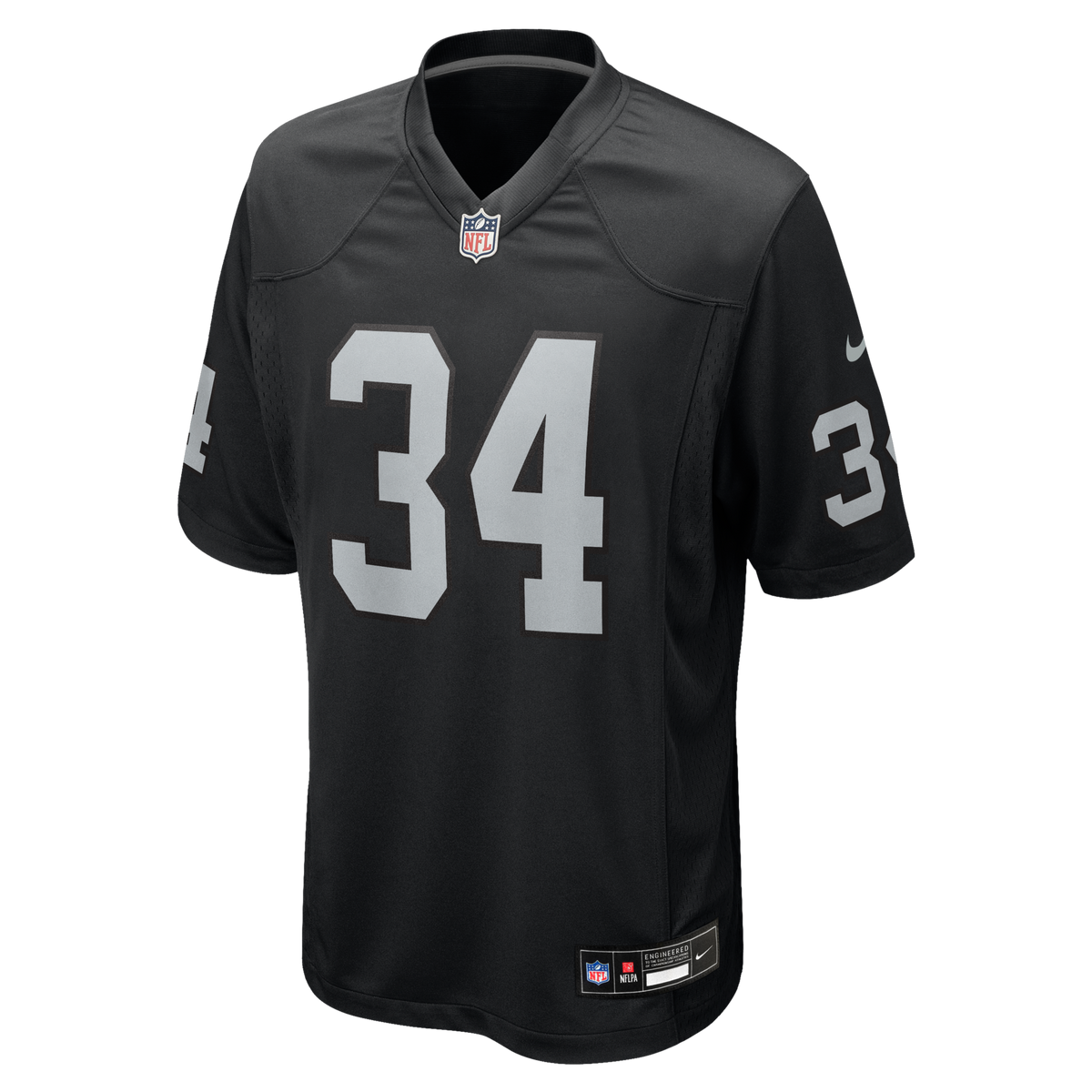 Las Vegas Raiders Bo Jackson Black Game Retired Player Football Jersey