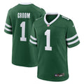 New York Jets Number 1 Groom Legacy Green Game Football Jersey