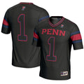 #1 Pennsylvania Quakers Endzone Football Jersey - Black