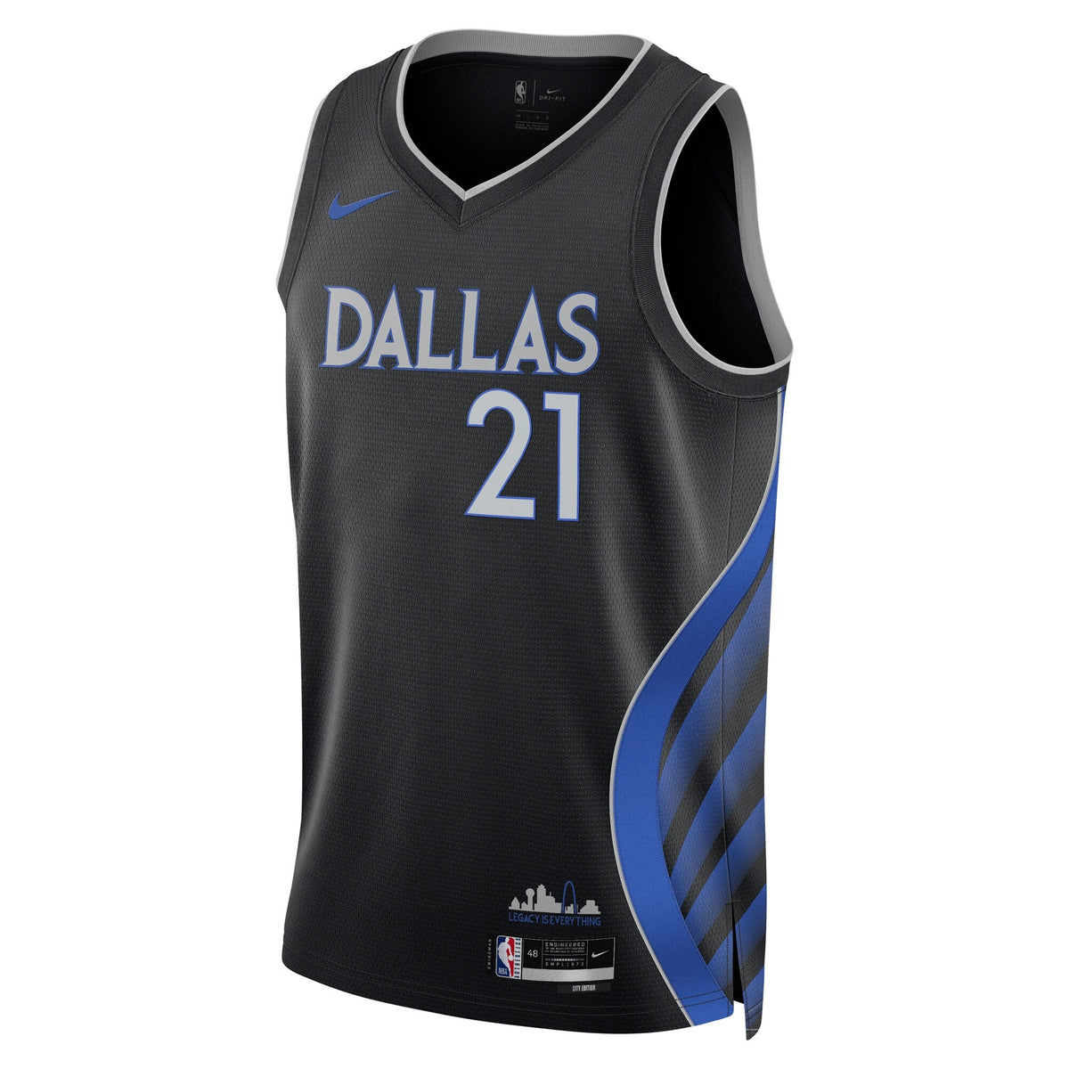 Dallas Mavericks 2025/26 City Edition Swingman Jersey - Black - Daniel Gafford
