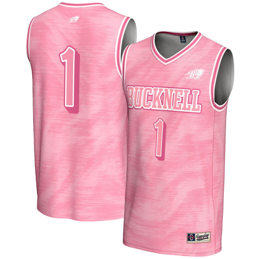 #1 Bucknell Bison Lightweight Basketball Fashion Jersey - Pink
