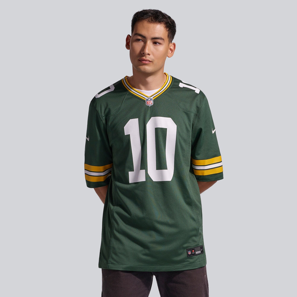 Green Bay Packers Jordan Love Green Player Game Football Jersey