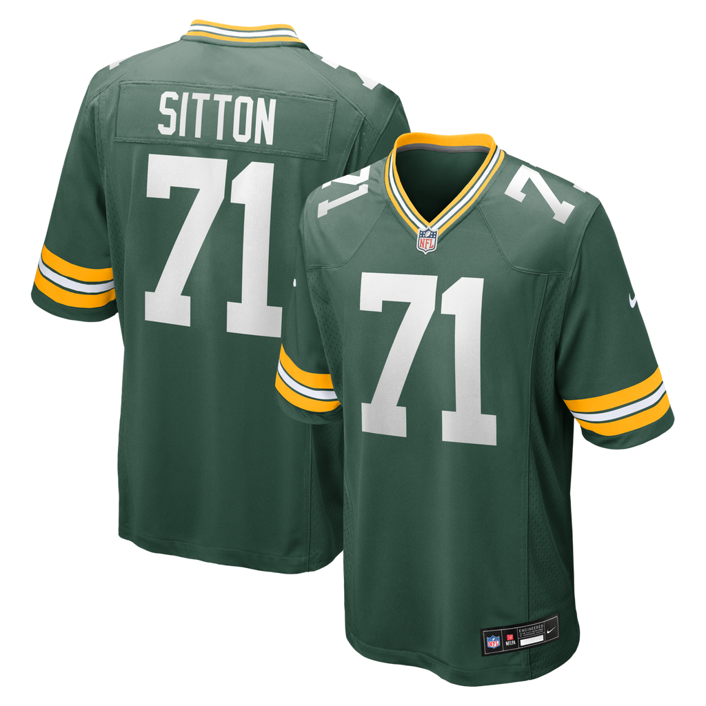 Green Bay Packers Josh Sitton Green Retired Game Football Jersey