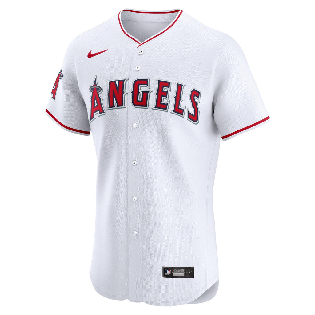 Los Angeles Angels White Home Elite Baseball Jersey