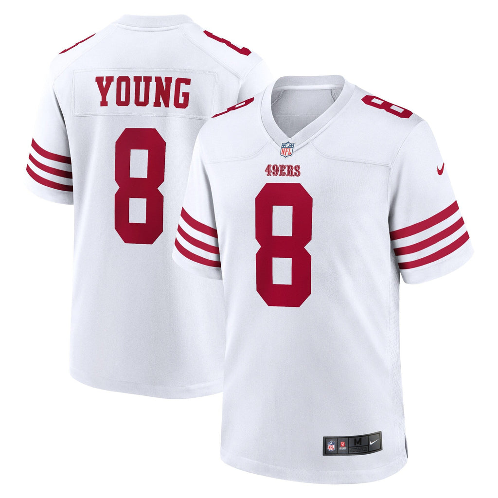 San Francisco 49ers Steve Young White Retired Player Game Football Jersey
