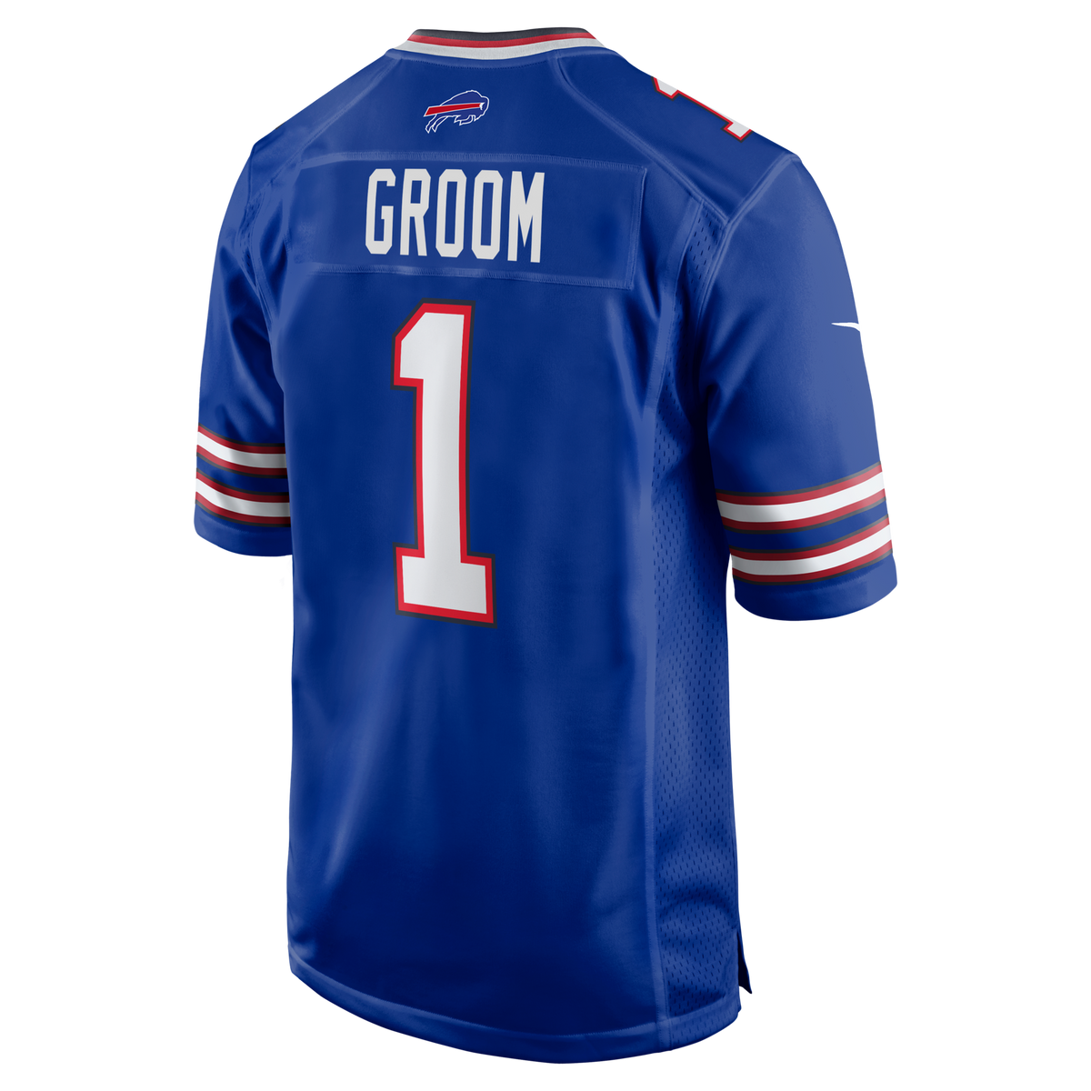 Buffalo Bills Number 1 Groom Royal Game Football Jersey