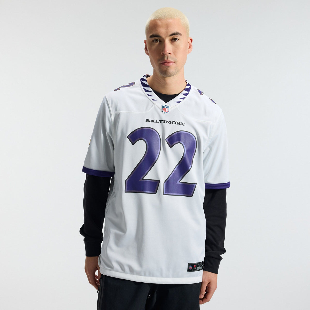 Baltimore Ravens Derrick Henry White Game Football Jersey