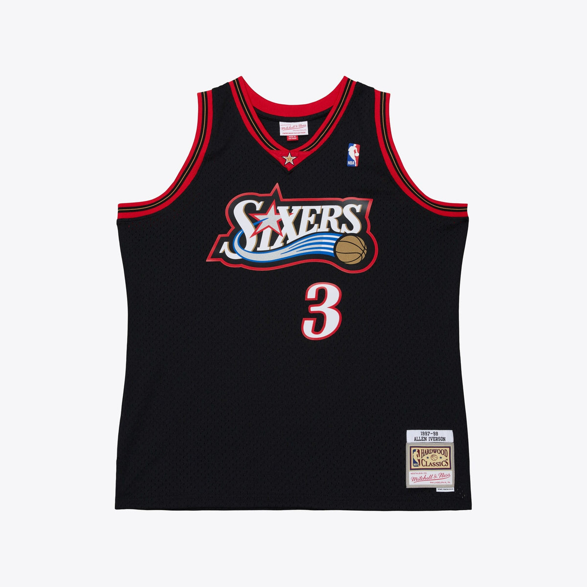 Philadelphia 76ers Allen Iverson 1997 Dark Jersey - Black