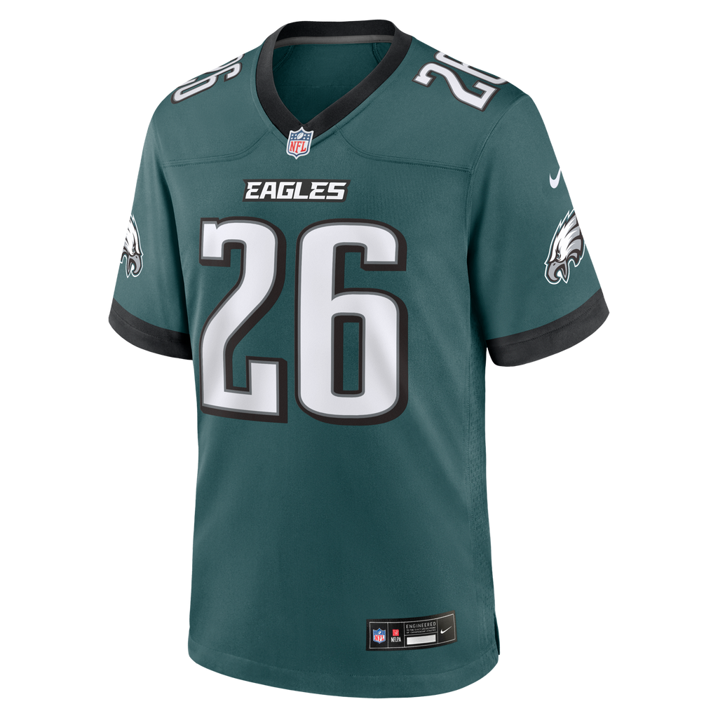 Philadelphia Eagles Saquon Barkley Midnight Green Team Game Football Jersey
