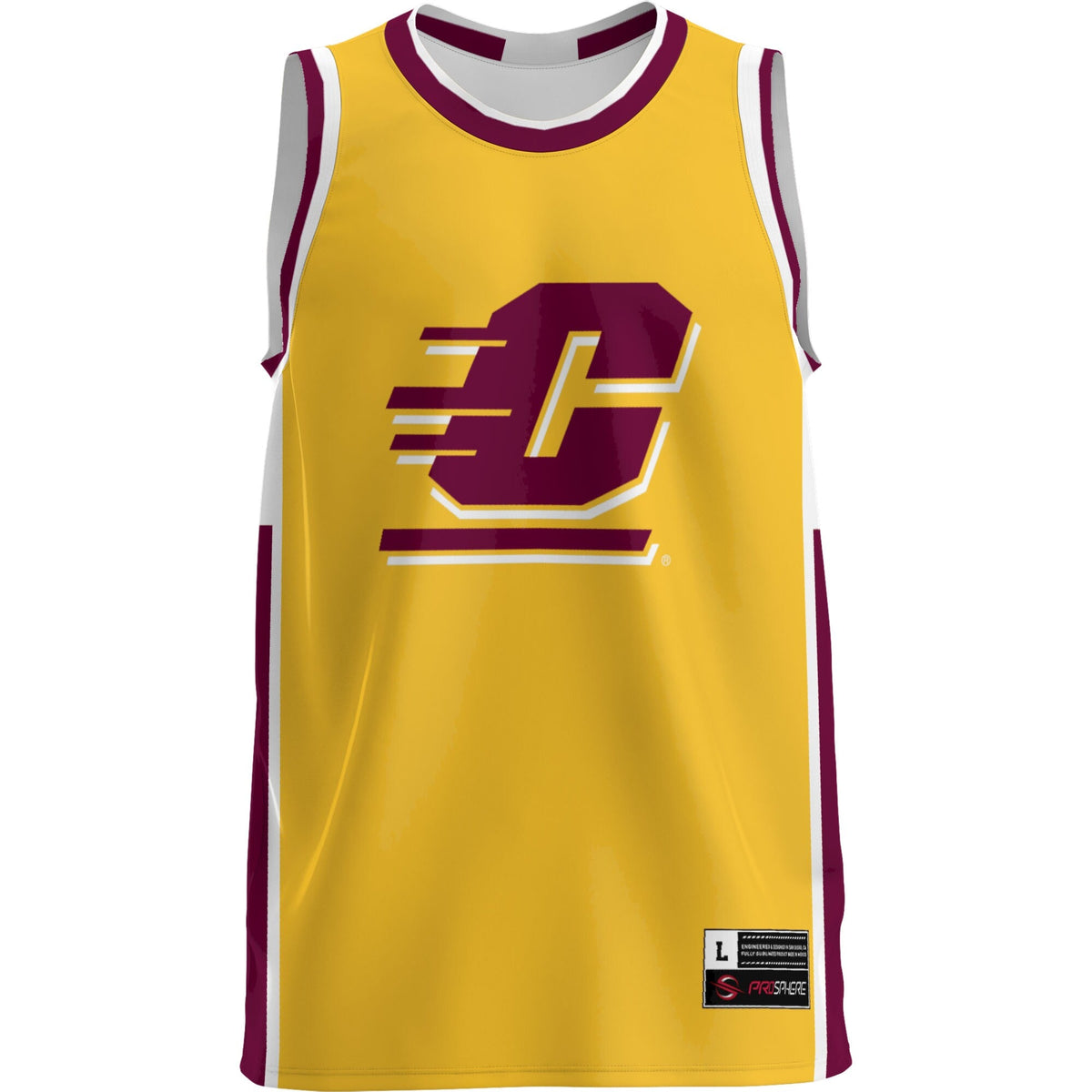 Central Michigan Chippewas Lightweight Basketball Jersey - Maroon